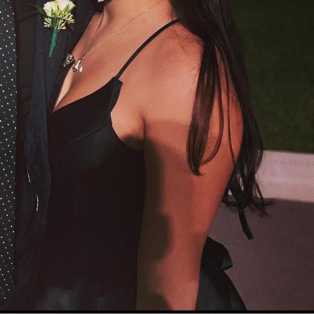 Macy’s Women’s Black A-Line Dress with bow in back